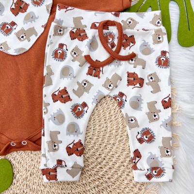 Conjunto Body, Calça e bandana - Safari Ferrugem 